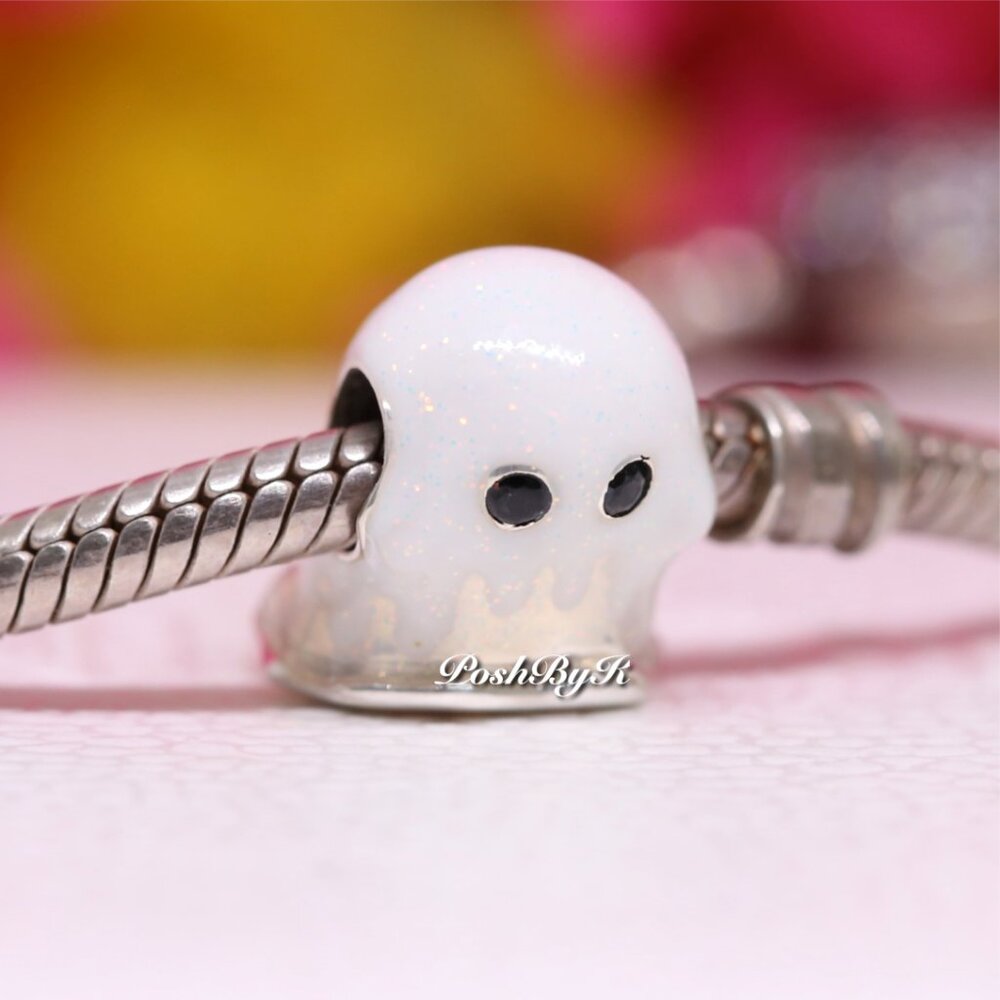 PANDORA Glow-in-the-dark Boo Ghost Sterling Silver Charm 793404C01